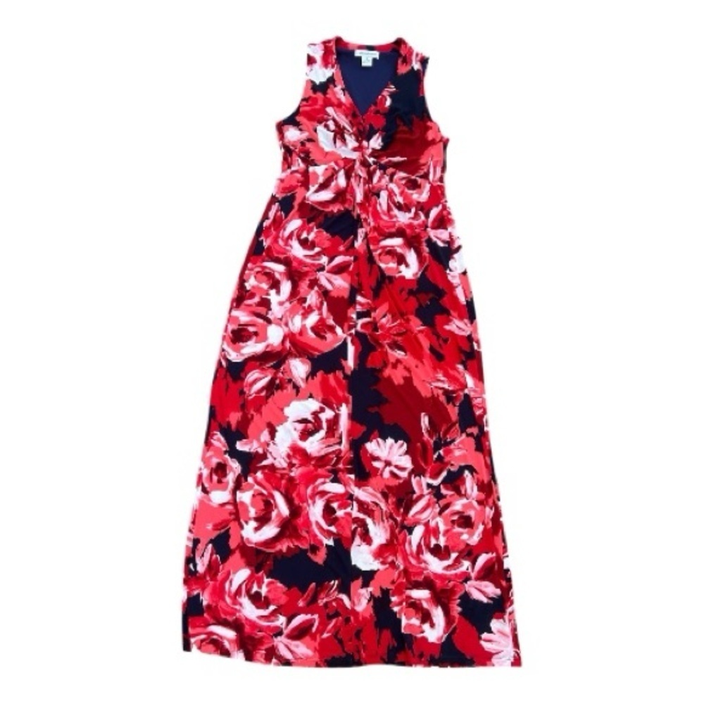 Liz Claiborne Floral Sleeveless Maxi Dress - Red and Black Sz M, #18 - Picture 2 of 3
